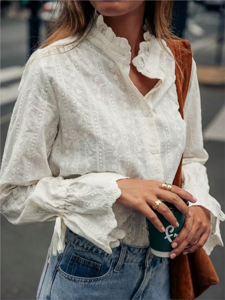 Embroidery Online - MsChuh Autumn Women's Clothing Solid Color