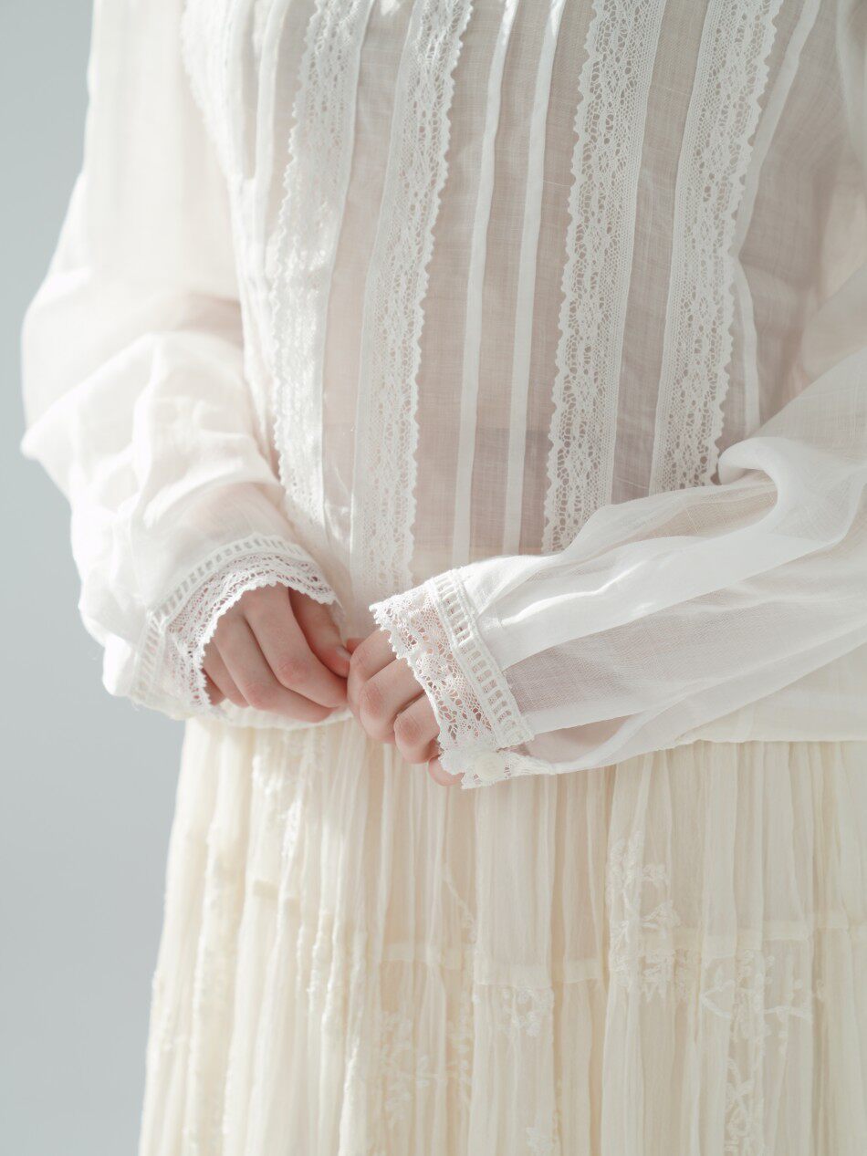 100cmBust 100%Ramie Thin White - Embroidery Rose 评论和价格