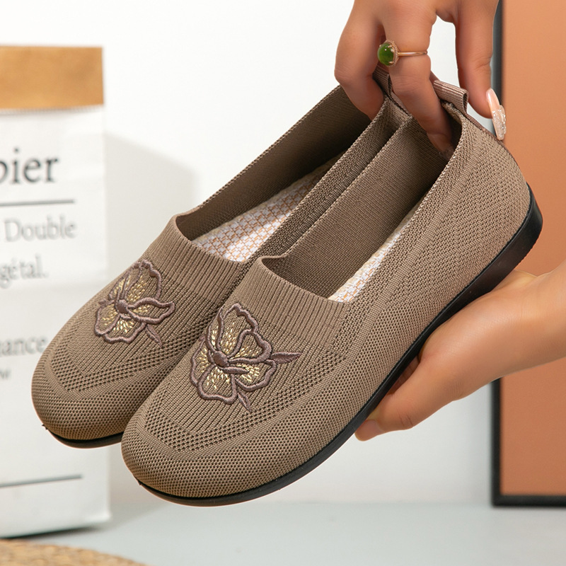 Women Knit Slip On Loafers Flo - Embroidery Garments 评论和价格