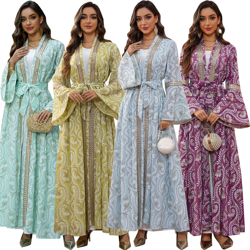 2PCS Muslim Women Dress Dubai  - Embroidery Kebaya 评论和价格