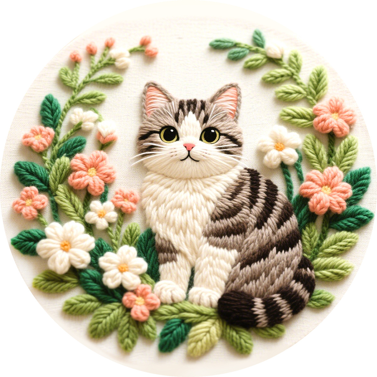 DIY Hand Embroidery Set, Grey  - Embroidery Meaning 评论和价格