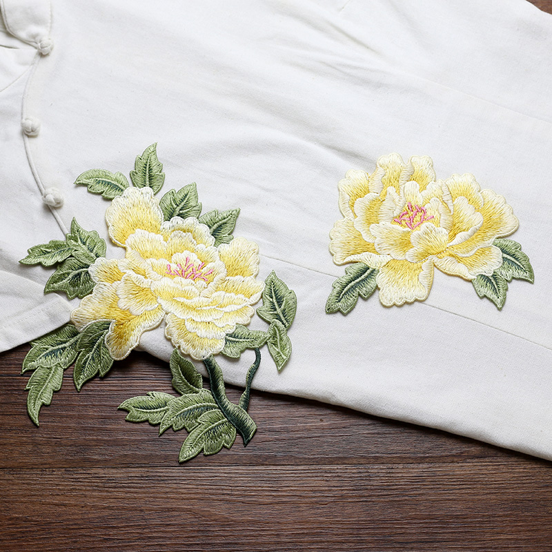 1 Pair Red Pink Yellow Embroid - Embroidery Yellow Dress 评论和价格
