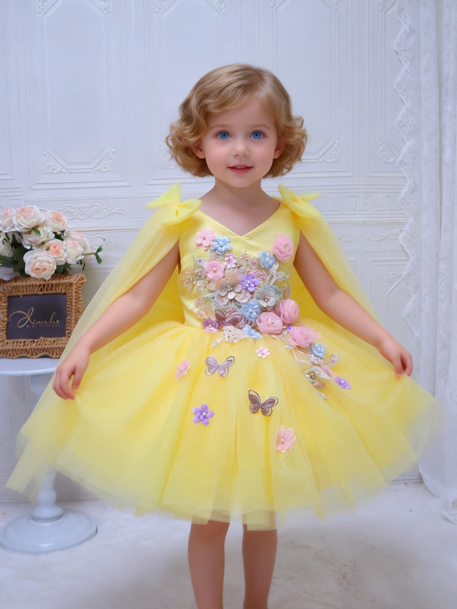 Custom Luxury Dress Women Wedd - Embroidery Yellow Dress 评论和价格