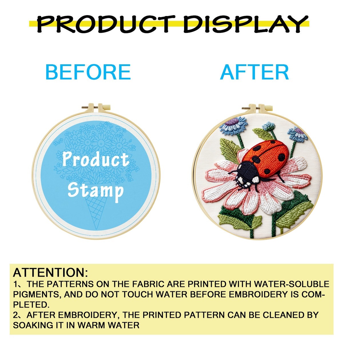 1Set Ladybug On Daisy Diy Embr - Embroidery Lady Bug 评论和价格
