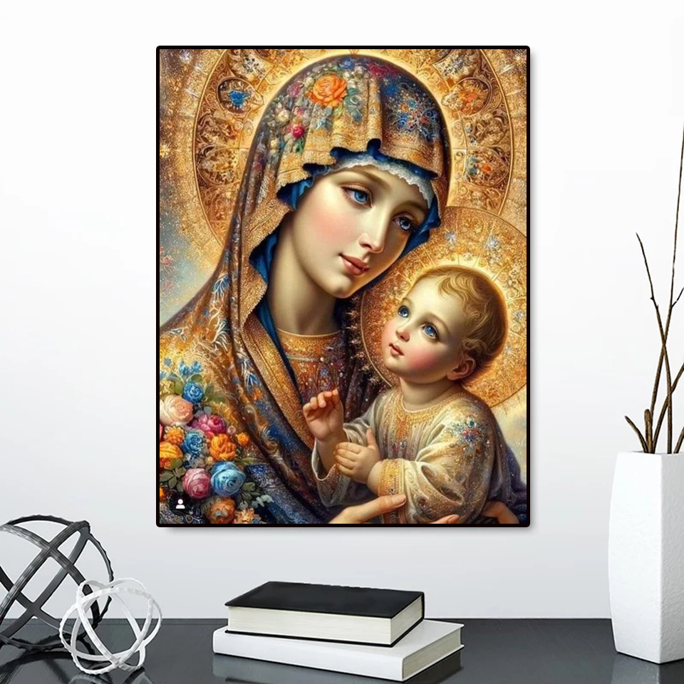 Frameless,Diamond Painting Vir - Embroidery Rose 评论和价格